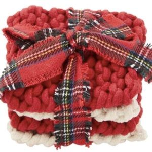 Mudpie crocheted coasters, set of 4 NWT